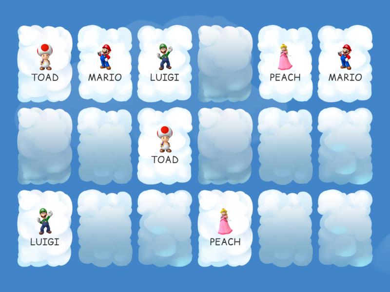 Mario bros MEMORY - Matching pairs