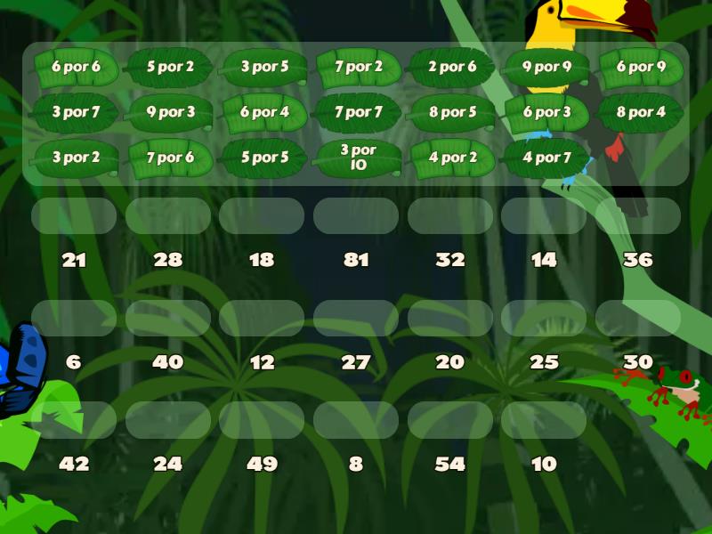 Tablas de Multiplicar salteadas Une las parejas