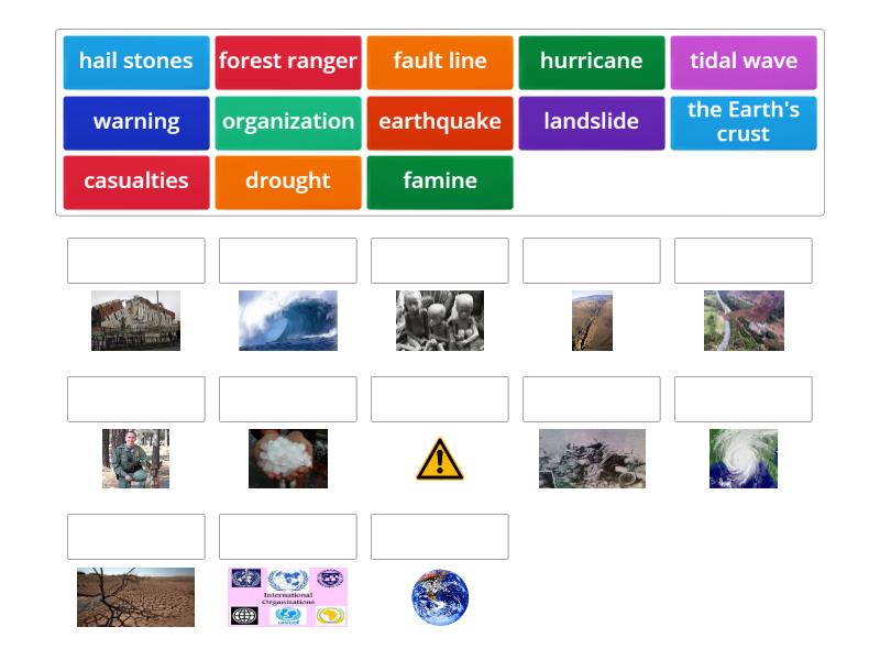 Quiz Show - Natural Disasters - Une las parejas