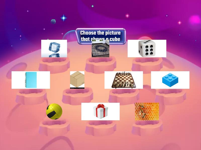 3D shapes Cube Whackamole