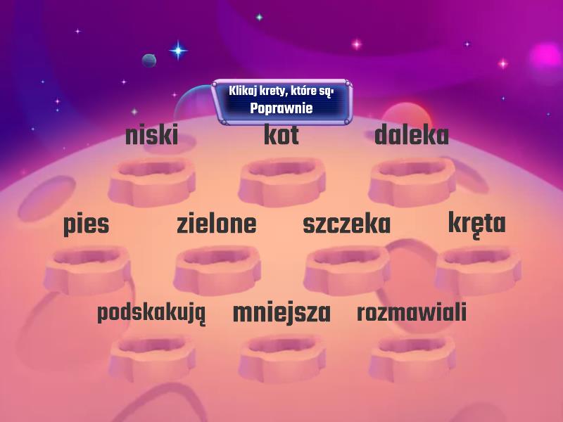 Części Zdania - Przydawka - Whack-a-mole