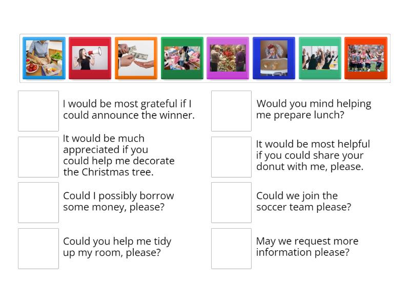 Making Polite Requests - quiz - Match up