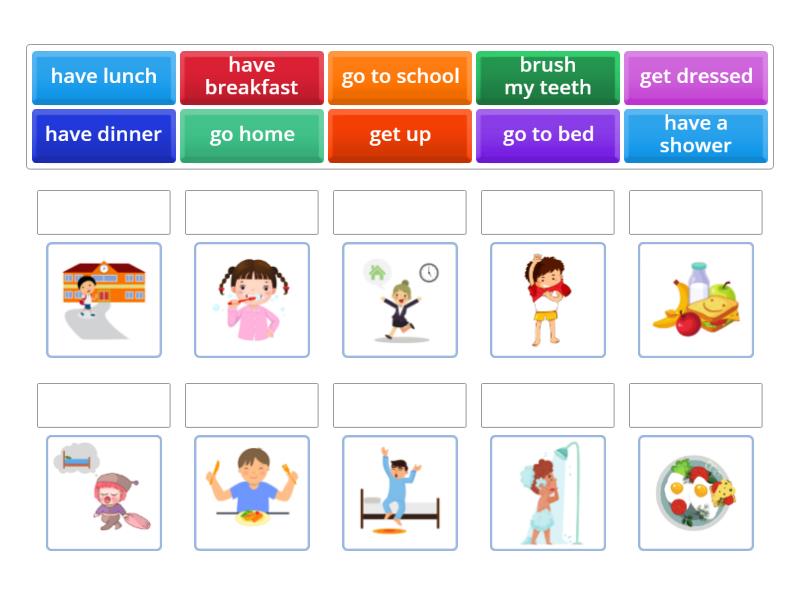 wordwall brainy 4 unit 7 daily routine