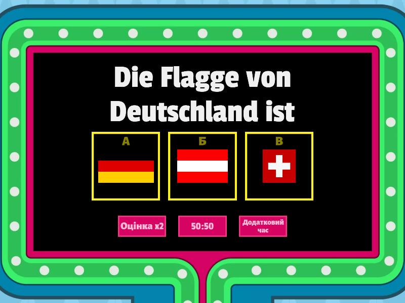 Deutschland. Klasse 5 - Gameshow quiz