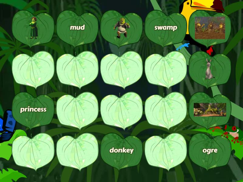 Shrek - memory game - kids 1 - Parejas