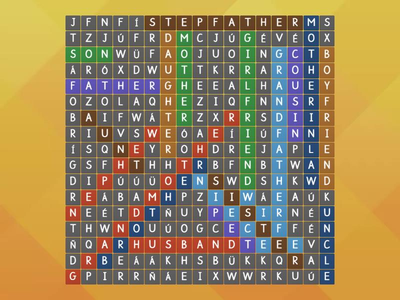 FAMILY MEMBERS - Sopa de letras