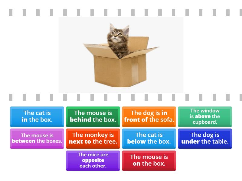 Prepositions of place - Find the match