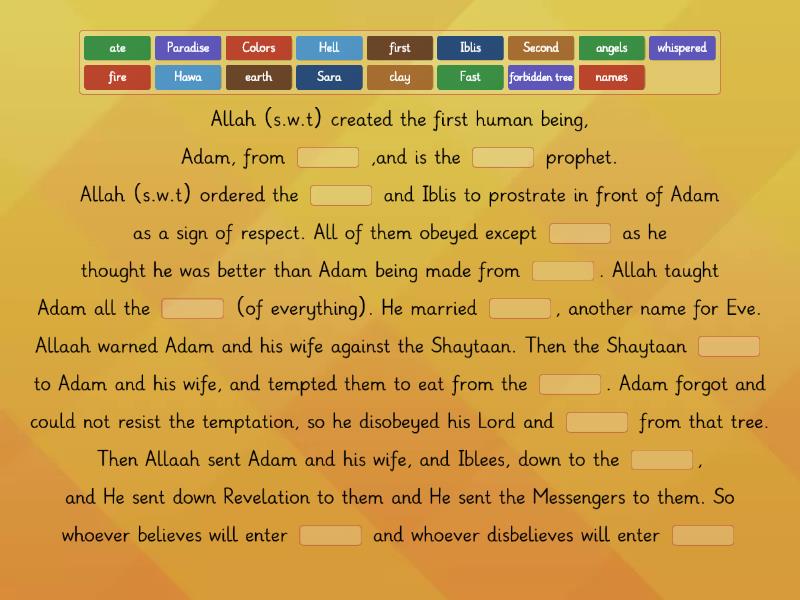 prophet-adam-complete-the-sentence