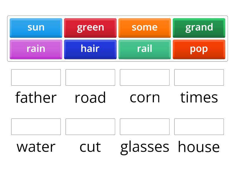 match-the-words-to-make-a-compound-word-match-up