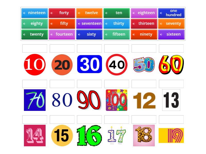 Roadmap A1 unit 2C Numbers 10-100 - Match up