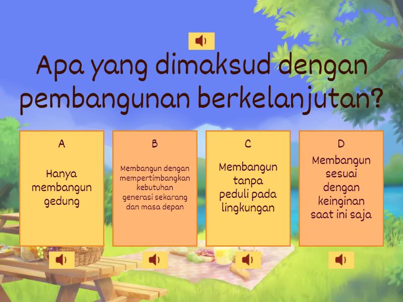 Pembangunan Berkelanjutan - Quiz