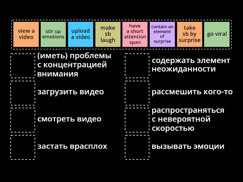 Focus 3 Unit 7.3 7D - Match up