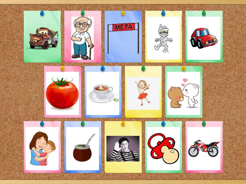 Bingo palabras con m-t - Flip tiles