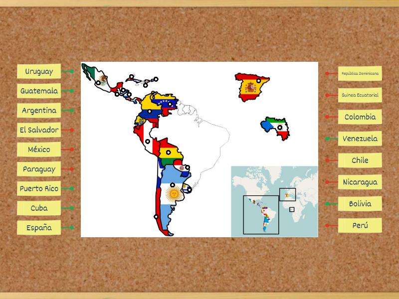 Los Países Hispanohablantes Labelled Diagram 0513