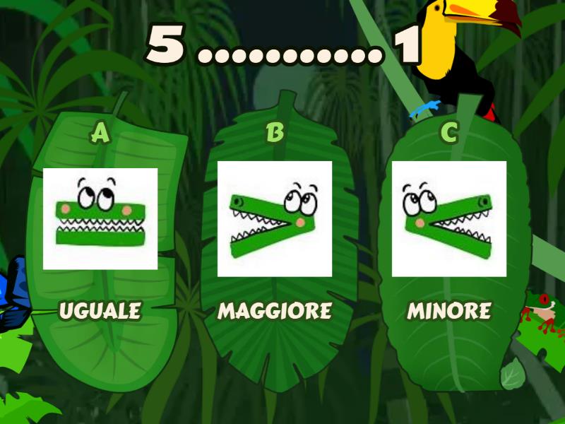 MAGGIORE - MINORE - UGUALE Con Il Coccodrillo - Quiz