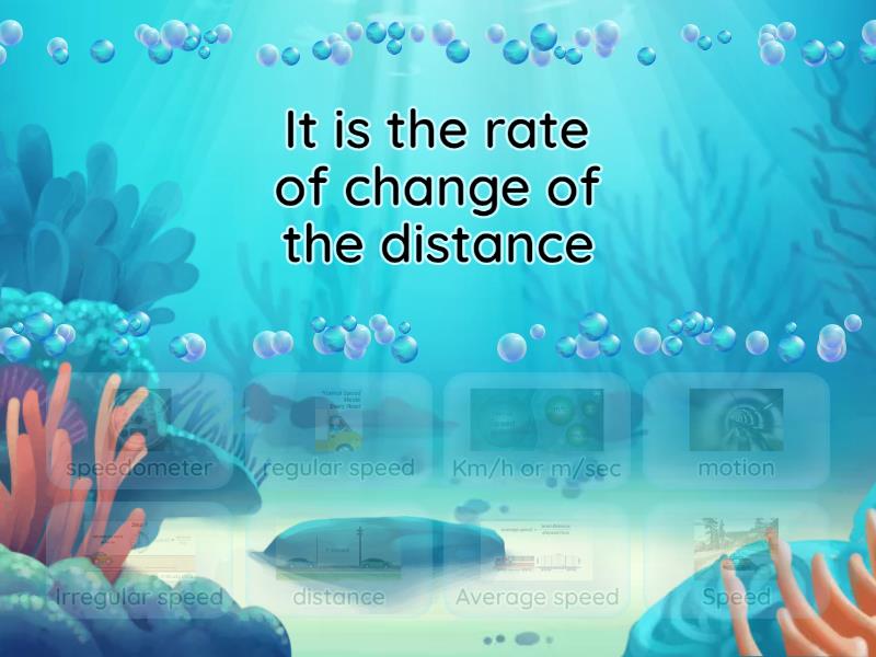 Speed and motion - Find the match