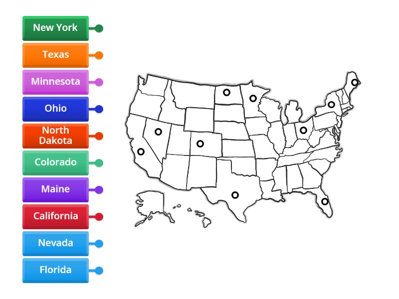 USA - Labelled diagram
