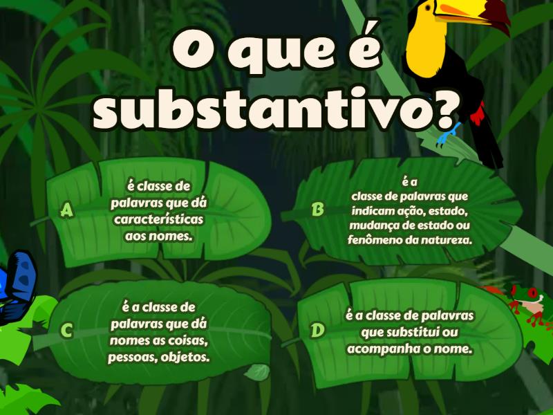 Classe De Palavra - Substantivo - Quiz