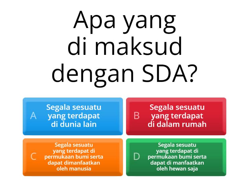 Potensi SDA Di Indonesia - Quiz