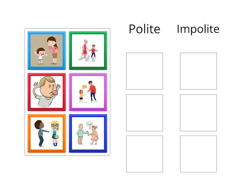 Polite or impolite kids - Group sort