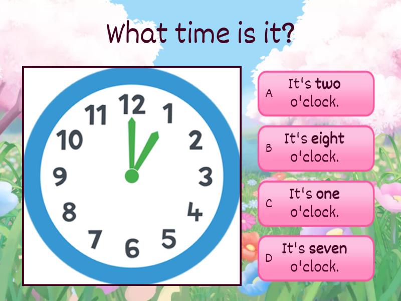 Academy Stars 2. Unit 2. What time is it? - Quiz