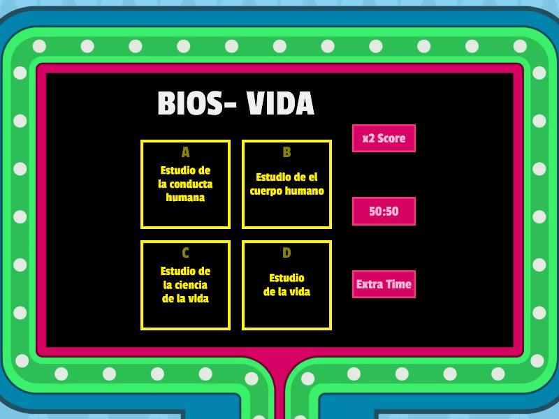 GLOSARIO BIOETICA - Gameshow Quiz