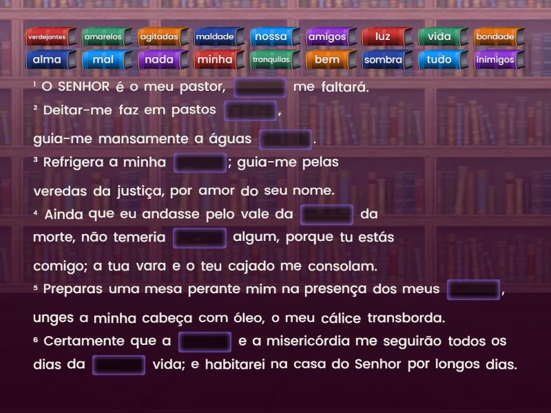 Salmo 23 Salmos De Davi Palabra Perdida