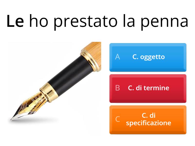 Complemento Oggetto, Di Termine O Di Specificazione? - Quiz