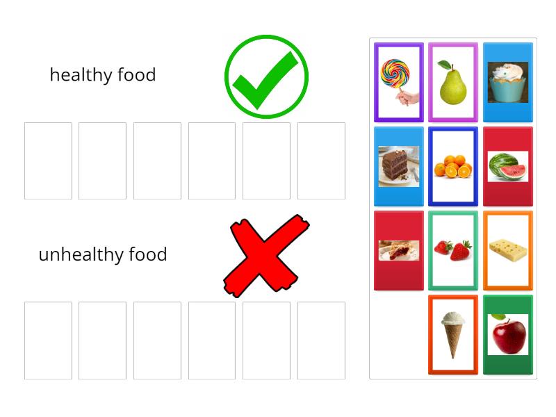 Heathy and unhealthy food - Group sort