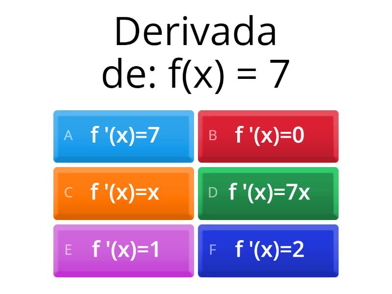 Derivadas simples - Quiz