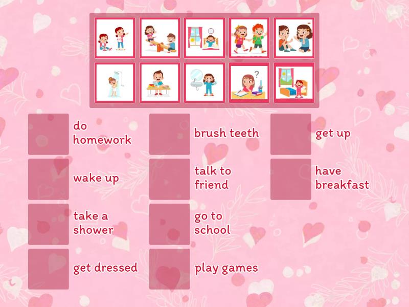 daily routine 2 - Match up