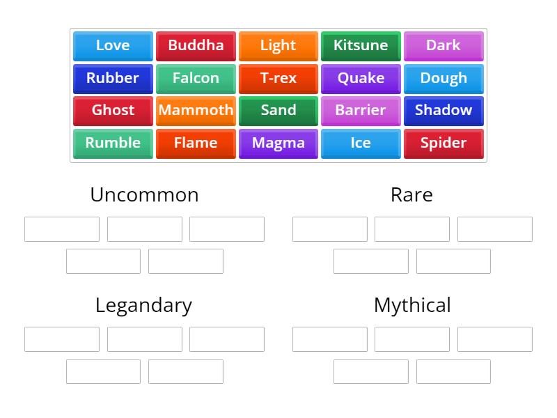 Blox fruit match - Group sort