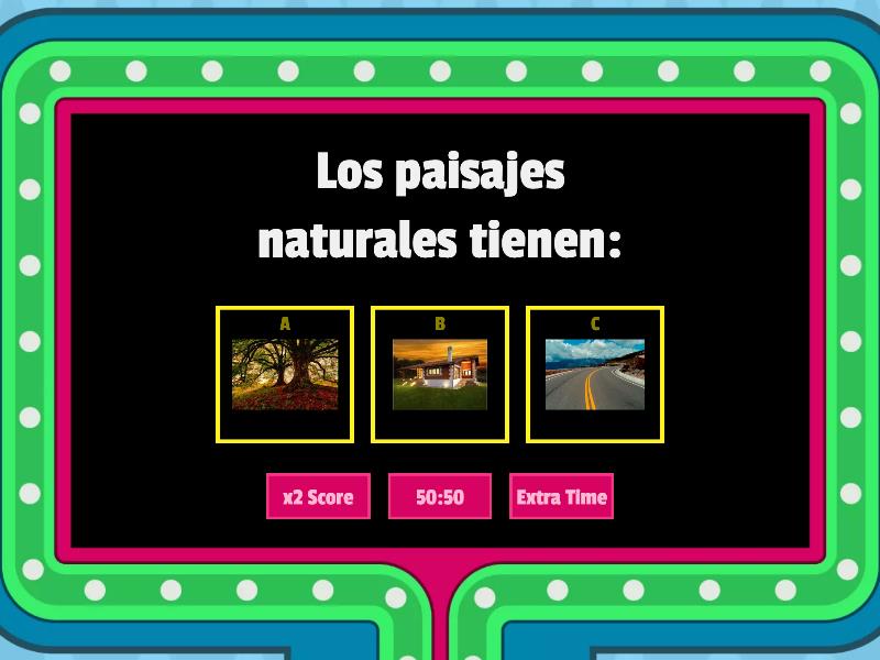 Recordando Los Paisajes Naturales Y Humanizados - Gameshow Quiz