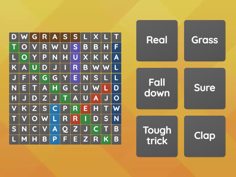 Find the words - Wordsearch