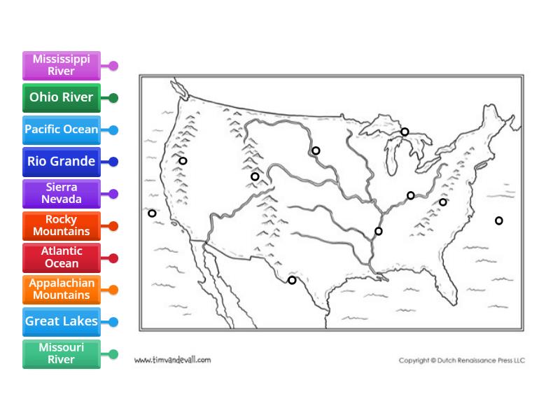 Physical Geography Of The U.s. - Labelled Diagram