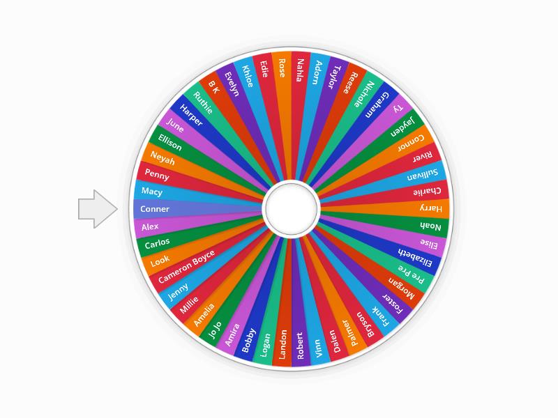 The Wheel of Names Spin the wheel