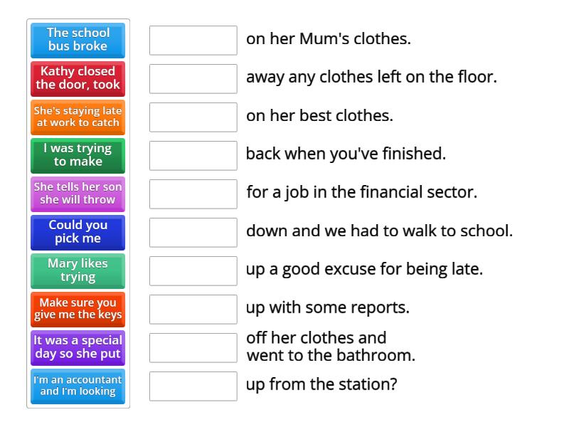 B1 - Phrasal Verbs - Une Las Parejas