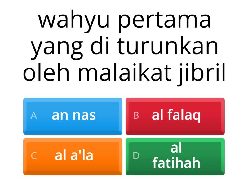 soal mengenai surah dalam al qur'an - Quiz