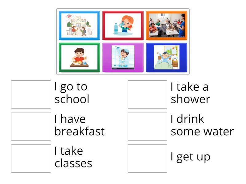 Simple Present (daily routines) - Match up