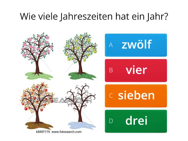 Die Jahreszeiten - Quiz