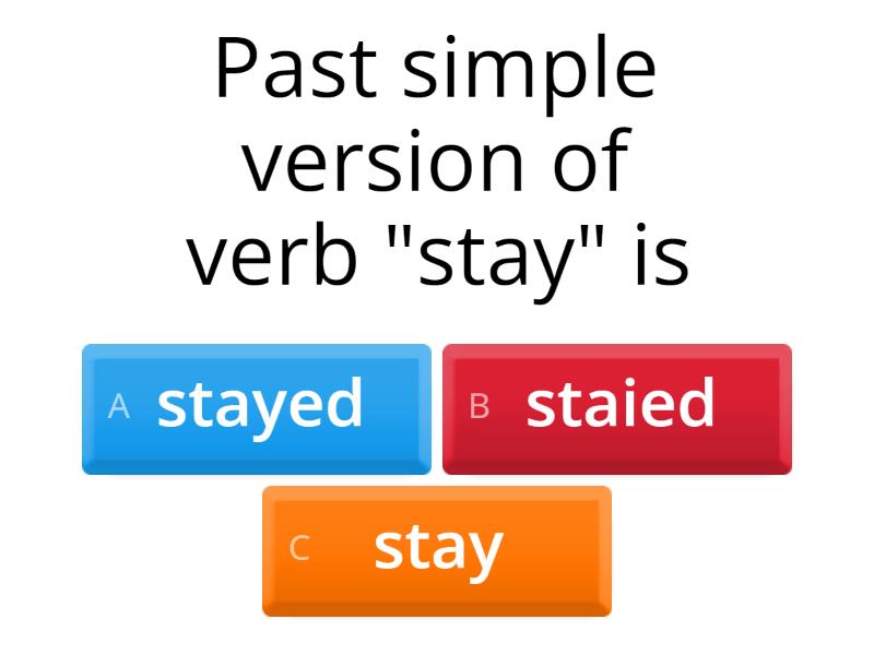 Past simple regular forms - Cuestionario
