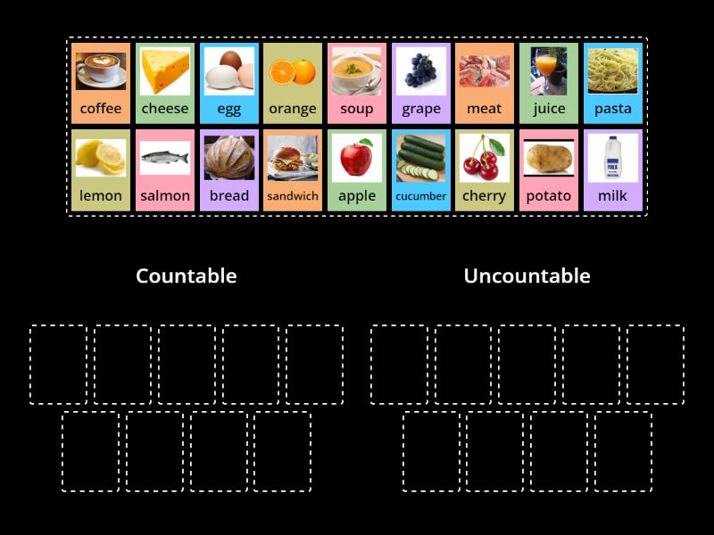 Food (Countable/uncountable) - Group sort