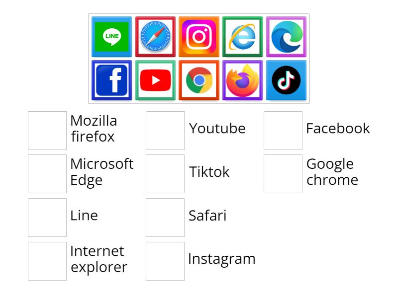 Web Browserกับสื่อสังคมออนไลน์ ป.1 - Match up