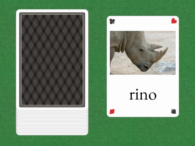 wild animals - Speaking cards