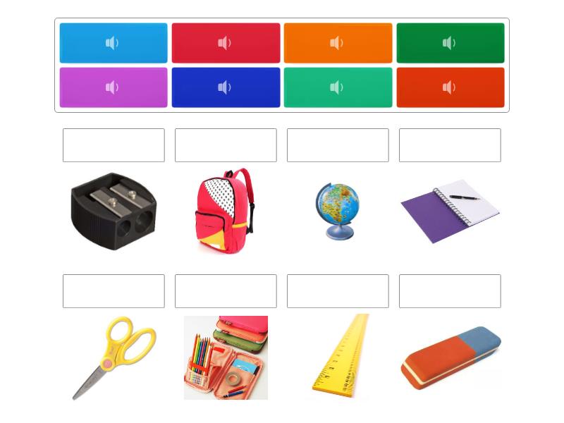 School objects - Match up