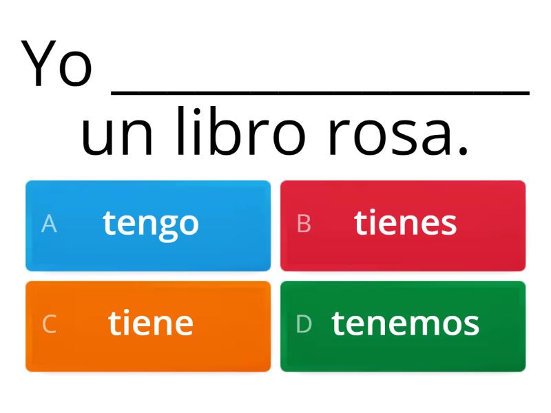 EL VERBO TENER3 - Quiz