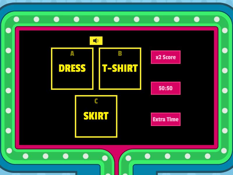 Clothes 2 - Gameshow quiz