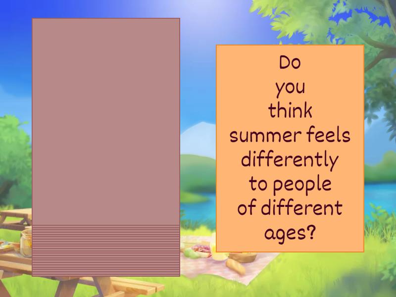 Questions about summer and plans for holiday - Speaking cards