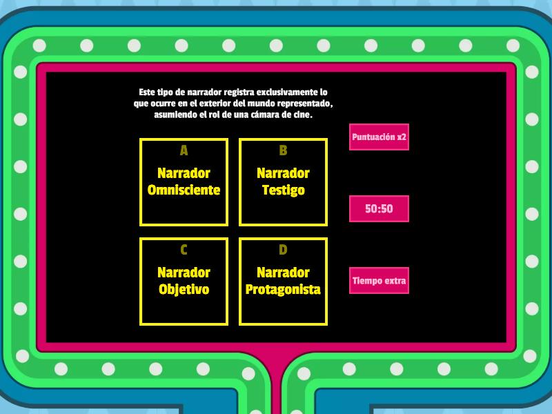 Tipos De Narrador - Concurso De Preguntas