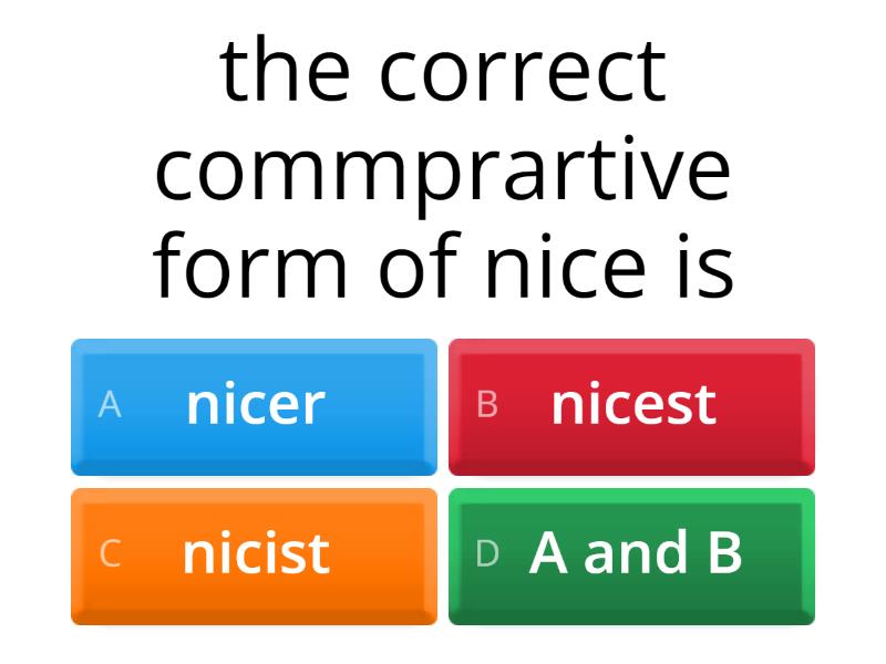 comparative adjectives - Quiz